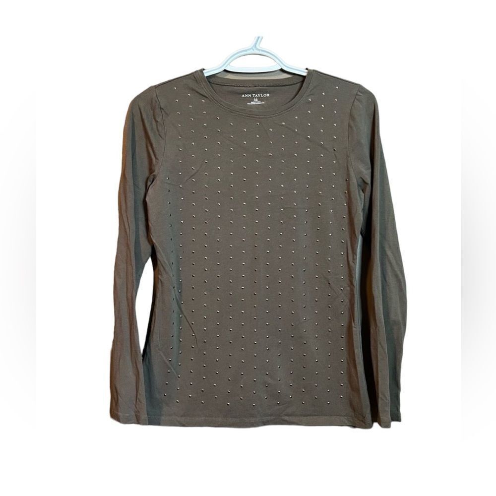 3 for $30! Ann Taylor long sleeve studded tee